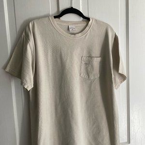 Noah NY Core Logo Pocket Tee Shirt - Large - Ivory